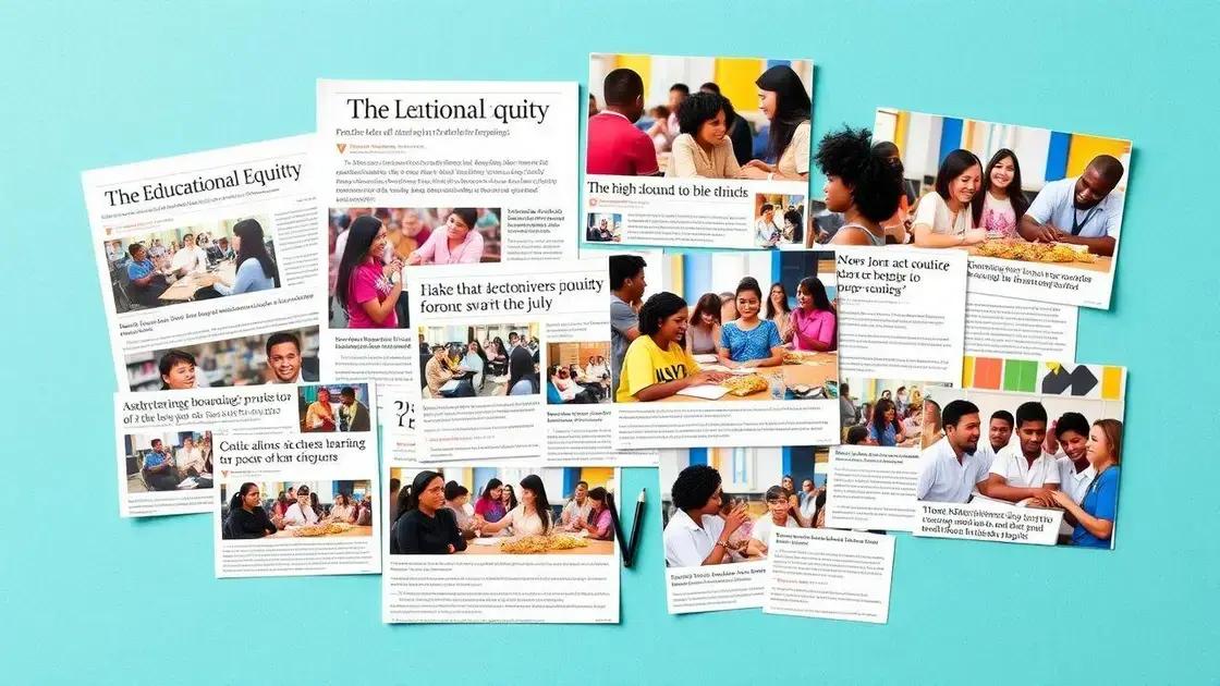 Current news in education equity