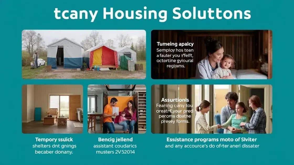 Types of emergency housing solutions available