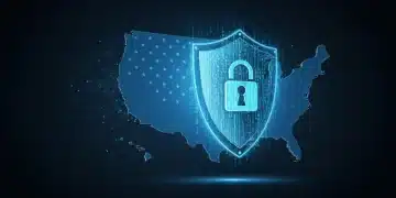Digital shield protecting the United States from cyber threats, symbolizing the new federal initiative.