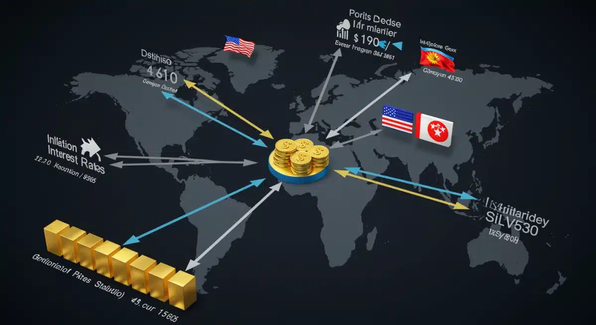 Economic indicators influencing gold and silver prices in 2025, including inflation and interest rates.