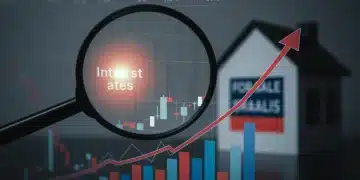 Financial chart illustrating rising interest rates, symbolizing the Federal Reserve's impact on mortgages.