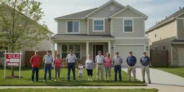 Veterans smiling in front of a new home, symbolizing housing assistance