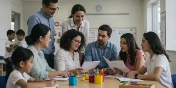 Parents and educators collaborating on K-12 education standards in 2025