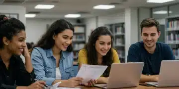 Students researching 2026 national scholarships for undergraduates
