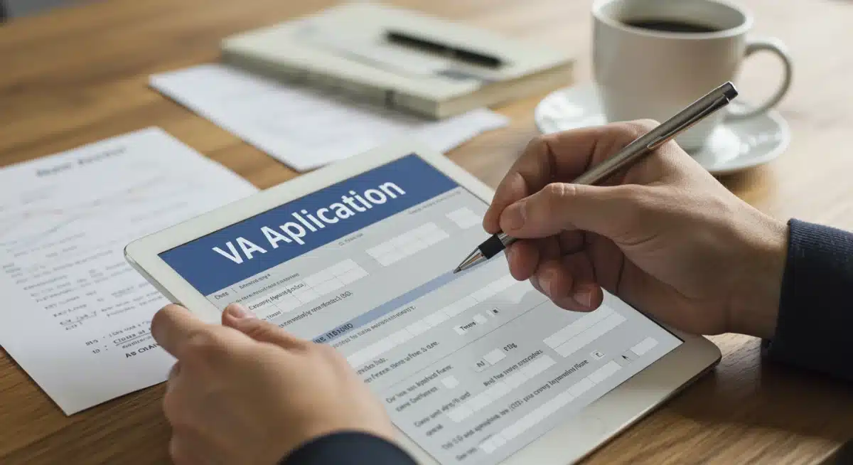 Filling out digital VA benefit application form 2026