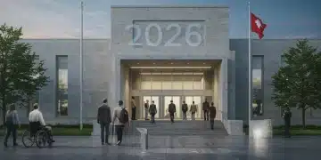 Modern government building symbolizing updated disability benefit systems and accessibility