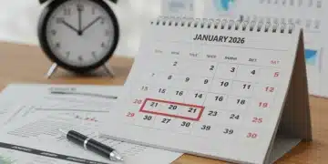 January 2026 calendar with highlighted policy deadlines and official documents