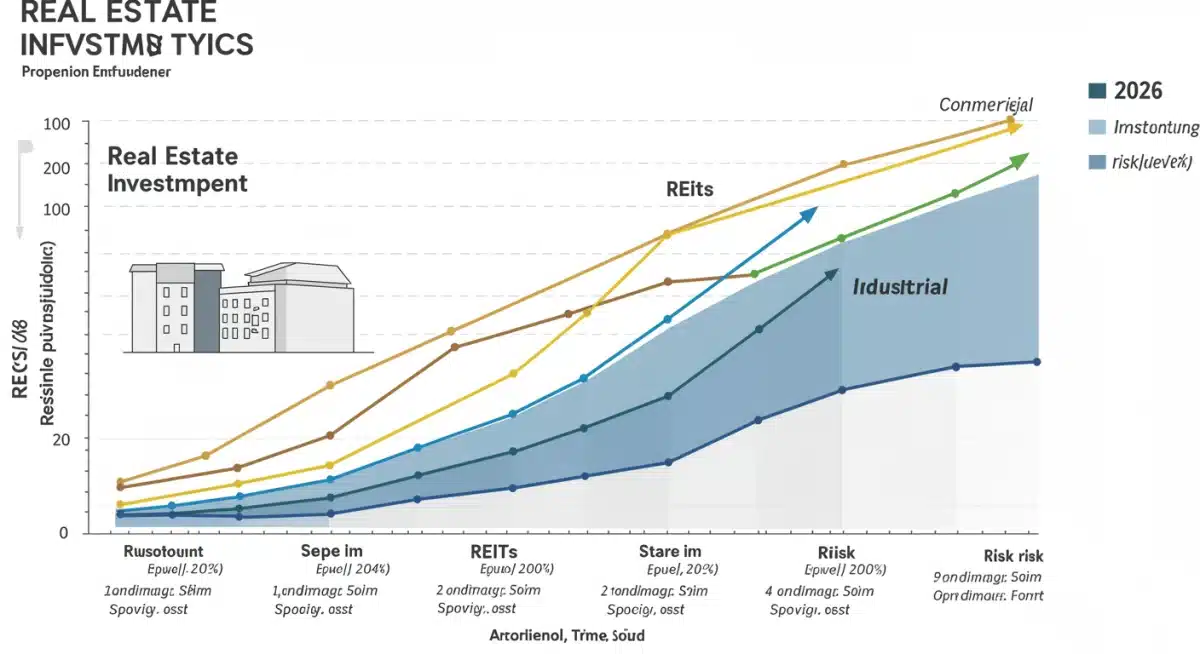 Infographic detailing diverse real estate investment types and projected growth