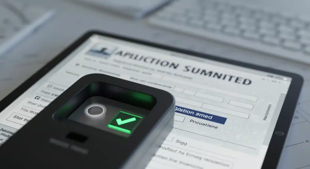 Digital visa application with biometric scanning for new regulations