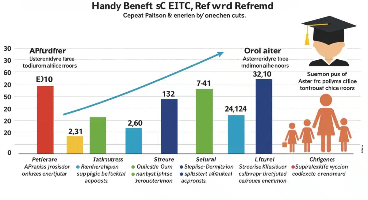 Infographic showing 2026 EITC refund amounts based on number of qualifying children