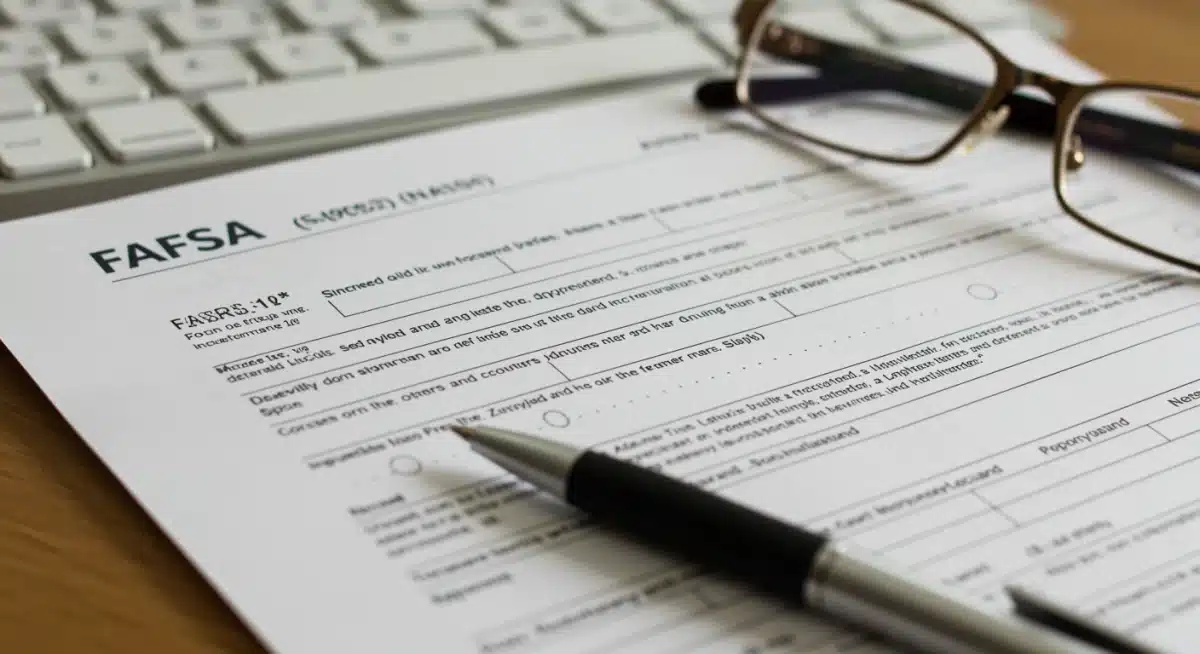 Close-up of a FAFSA form on a computer screen, highlighting the digital application process.