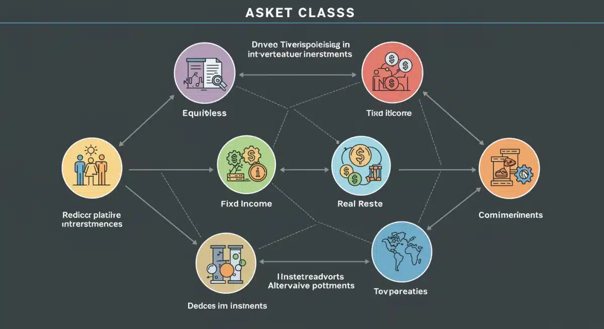 Infographic showing various asset classes for portfolio diversification