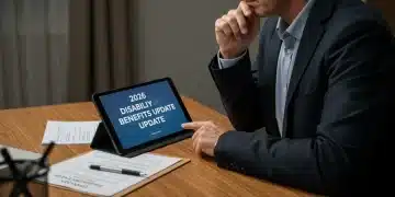 Person researching 2026 disability benefit changes on tablet