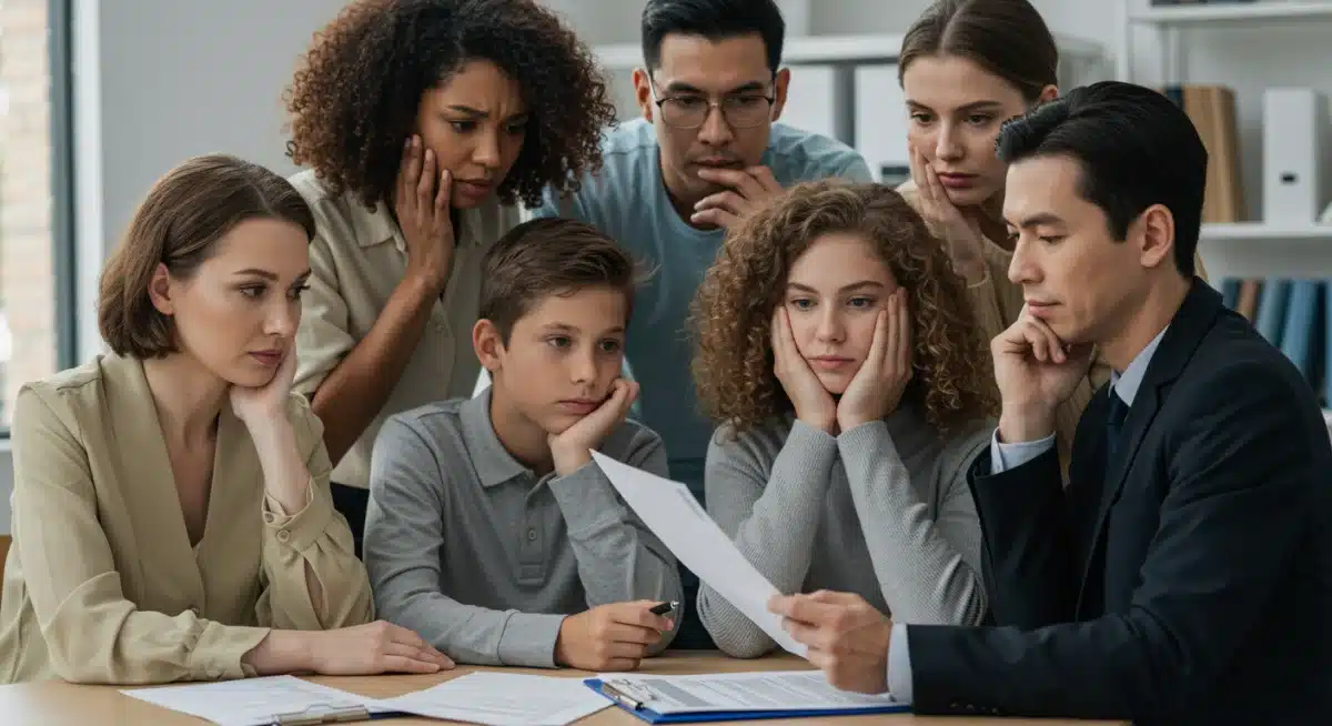 Families and individuals consulting a financial advisor about future tax implications.