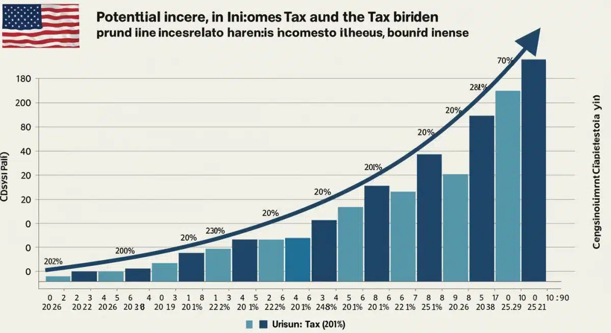 Graph depicting rising individual income tax rates in 2026.