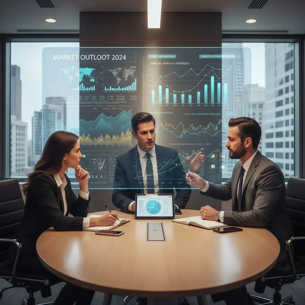 Financial advisor explaining high-yield opportunities to a couple
