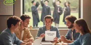 Students reviewing student loan forgiveness documents with hope for 2026
